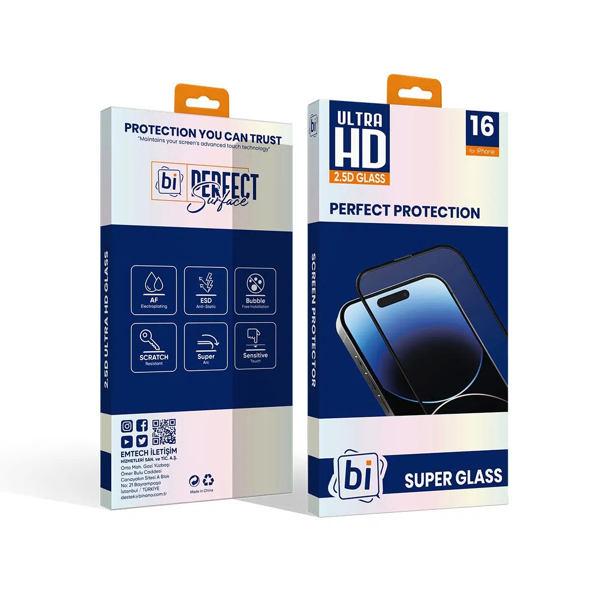 Bİ 2,5D SUPER GLASS IPHONE 15/16 EKRAN KORUYUCU