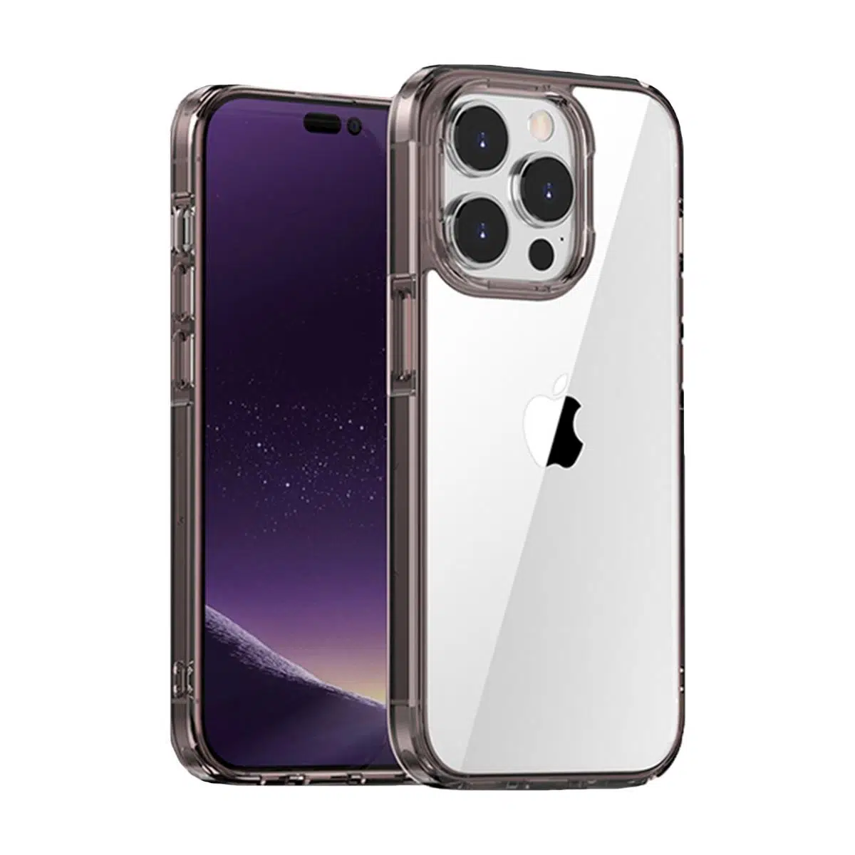 BİKAPAK ELIT CRYSTAL IPHONE 15 PRO MAX ŞEFFAF SİYAH KAPAK