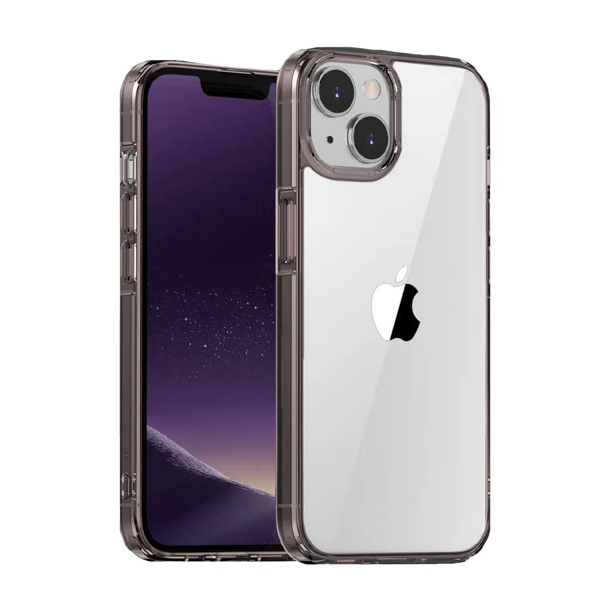 BİKAPAK ELIT CRYSTAL IPHONE 15 ŞEFFAF SİYAH KAPAK