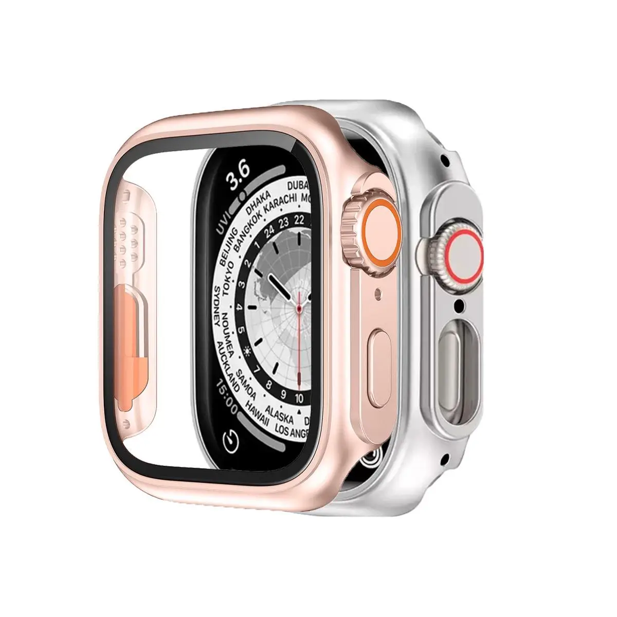 BİNANO APPLE WATCH 42MM ULTRA DÖNÜŞTÜRÜCÜ ROSE GOLD KASA VE EKRAN KORUYUCU