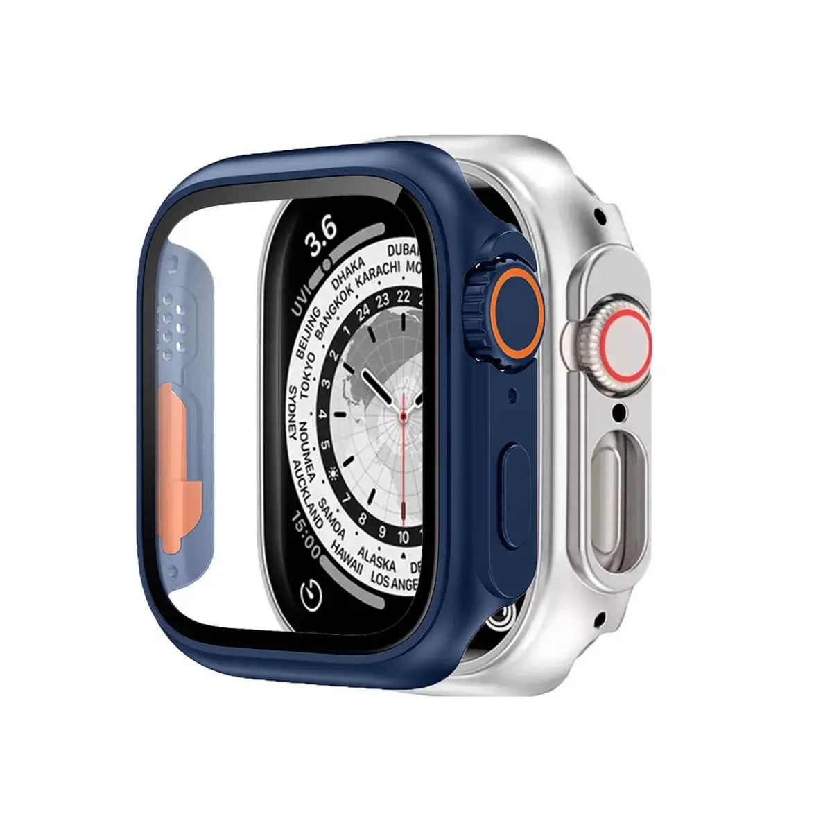 BİNANO APPLE WATCH 44MM ULTRA DÖNÜŞTÜRÜCÜ LACİVERT KASA VE EKRAN KORUYUCU