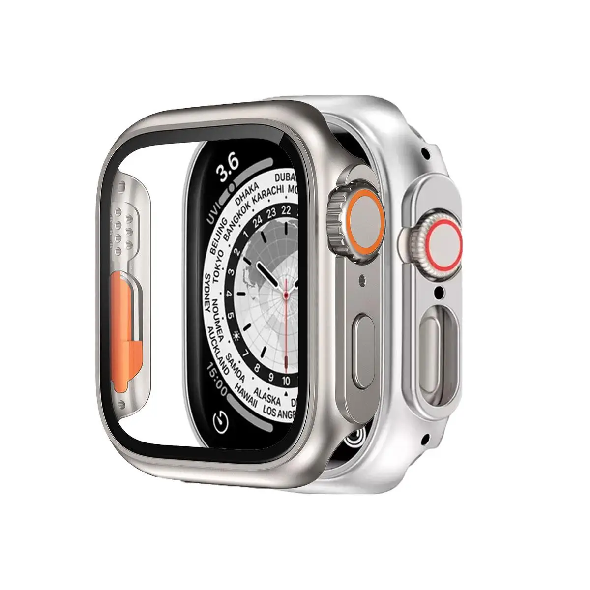 BİNANO APPLE WATCH 45MM ULTRA DÖNÜŞTÜRÜCÜ TİTANYUM KASA VE EKRAN KORUYUCU