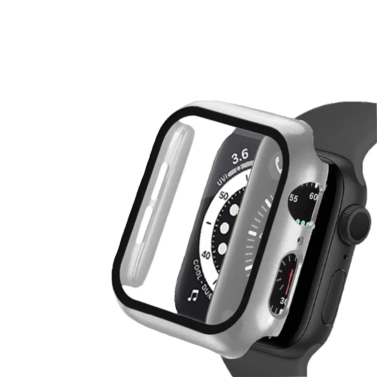 BİNANO APPLE WATCH 8 41MM SENSE KASA VE EKRAN KORUYUCU GÜMÜŞ