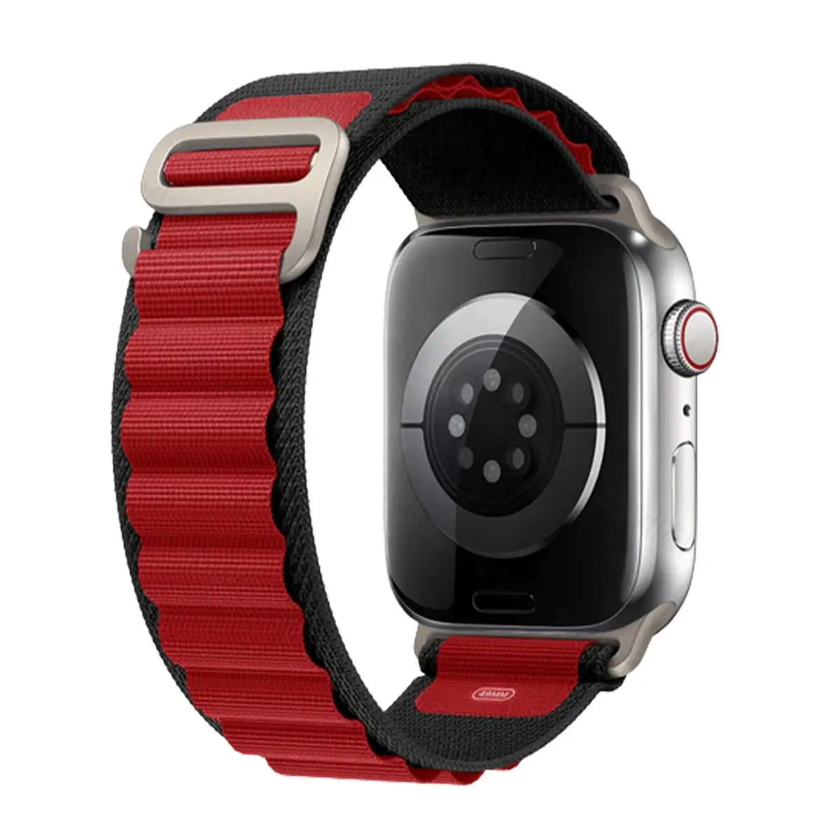 E2M APPLE WATCH 38-40-41MM KRD-26 ALPINE ÇİFT RENKLİ BORDO KORDON