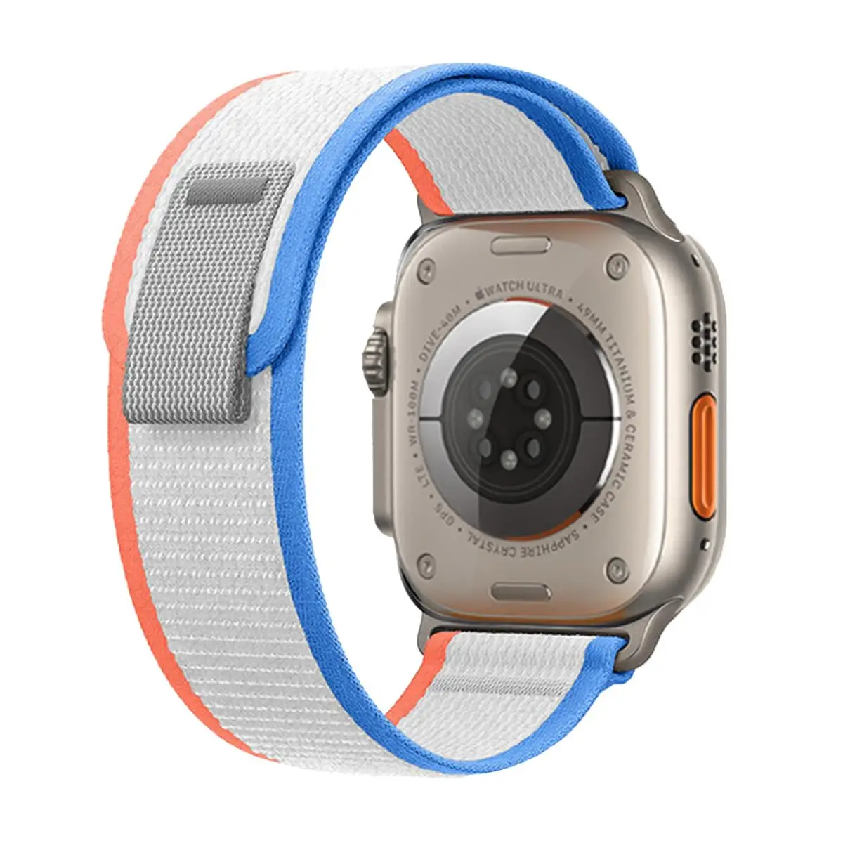 E2M APPLE WATCH 38-40-41MM KRD-27 TRIAL ÇİFT RENKLİ BEYAZ KORDON