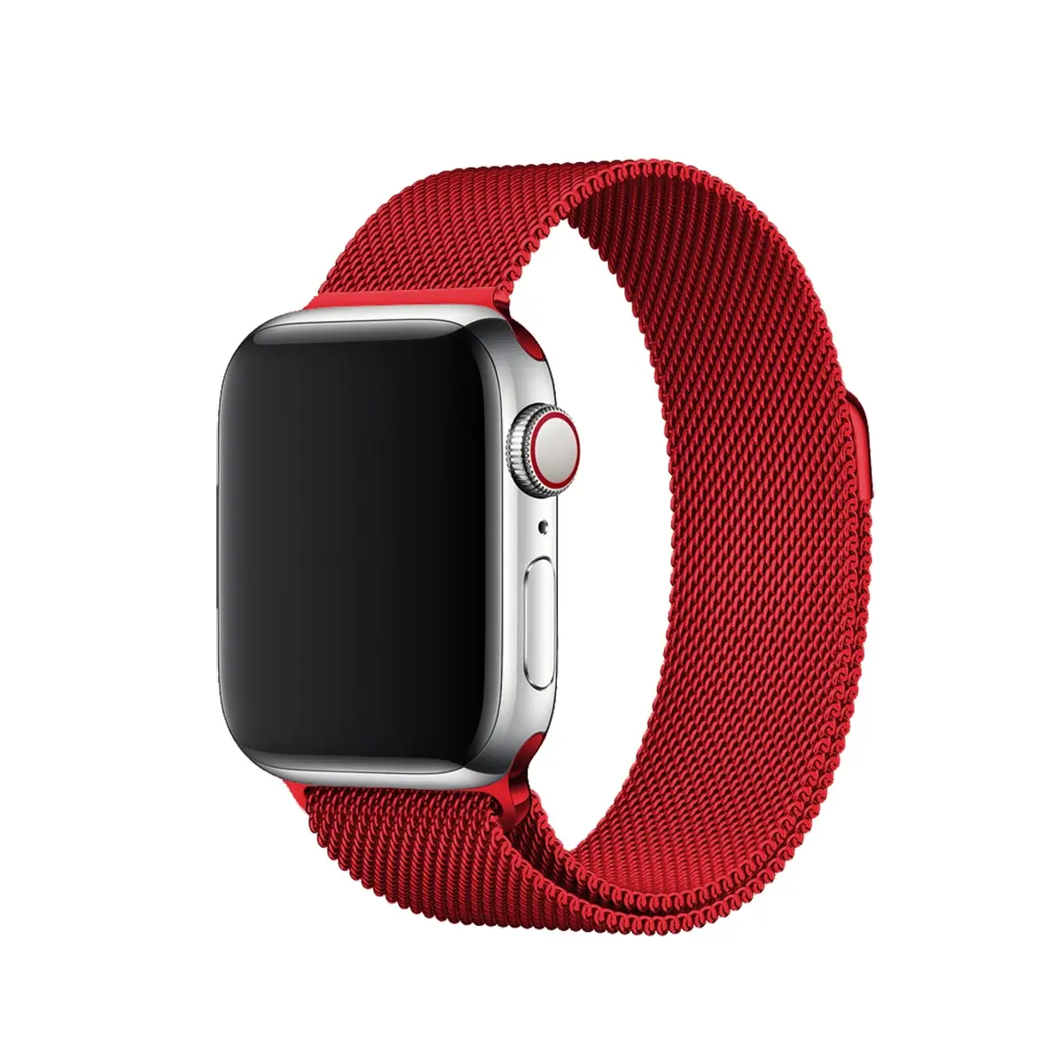 E2M APPLE WATCH 38-40-41MM KRD-01 METAL HASIR KIRMIZI KORDON