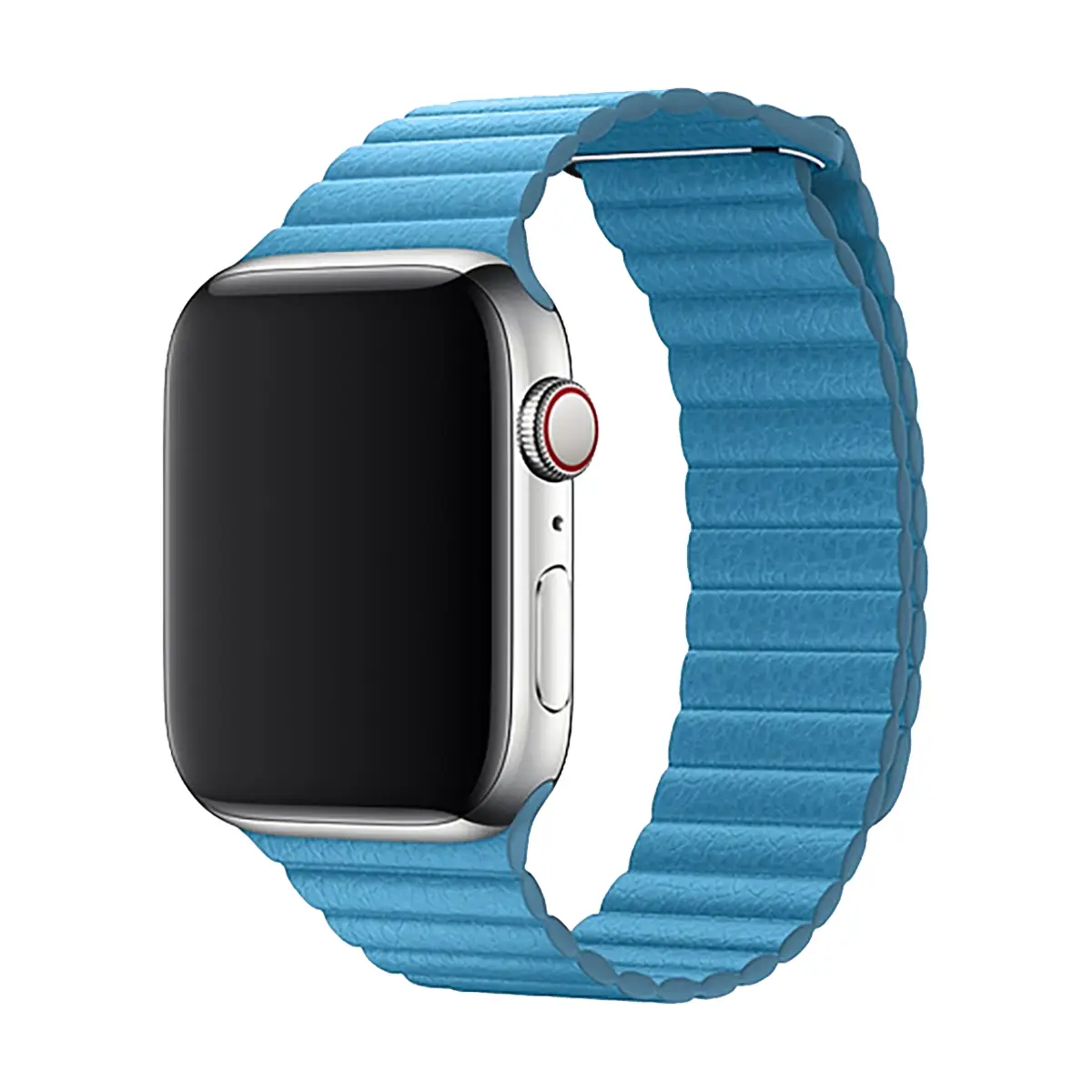 E2M APPLE WATCH 38-40-41MM KRD-06 DERI BÜKME MAVİ KORDON