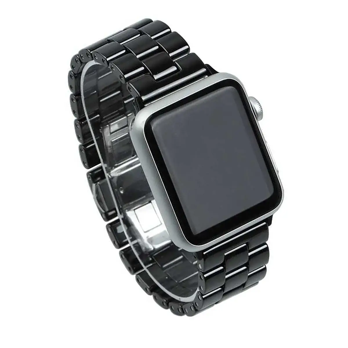 E2M APPLE WATCH 38-40-41MM KRD-08 SERAMIK SİYAH KORDON
