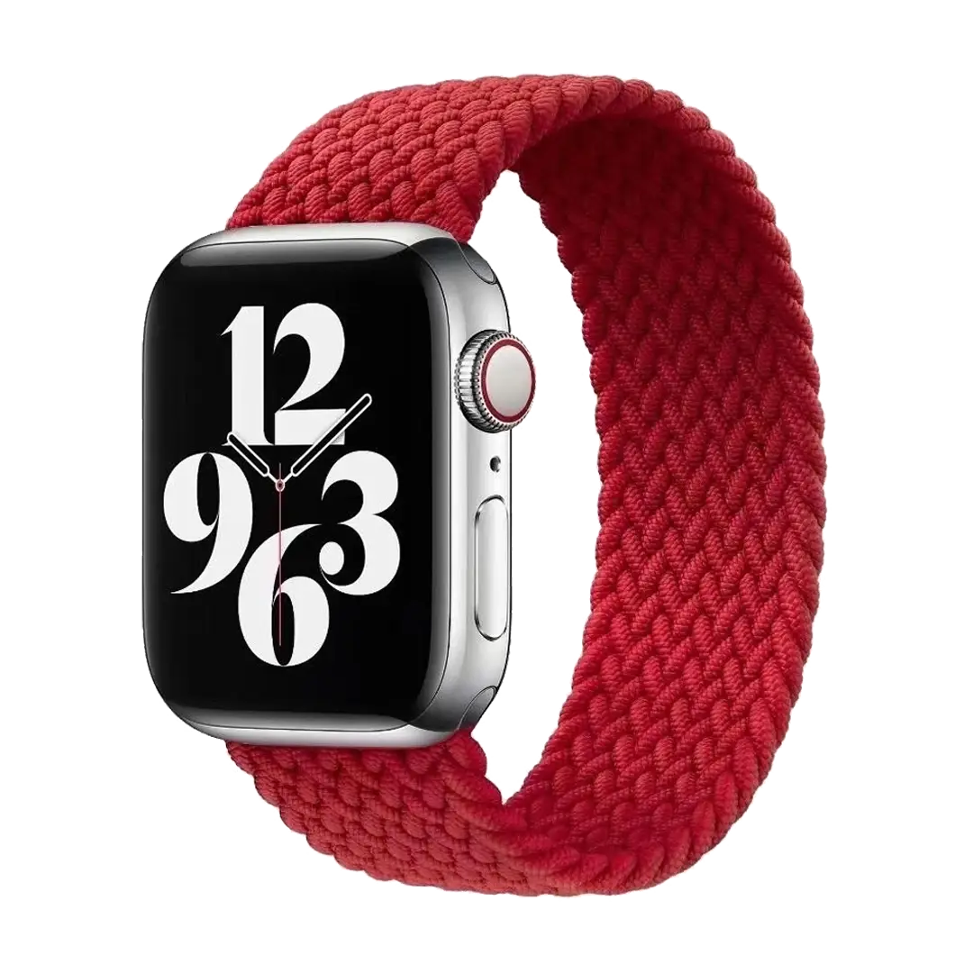 E2M Apple Watch 38-40-41mm KRD-15 Örgü Kırmızı M Kordon