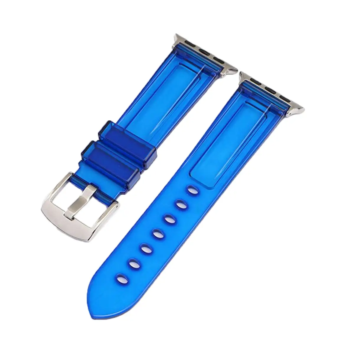 E2M Apple Watch 38-40-41mm KRD-23 Transparent Mavi Kordon