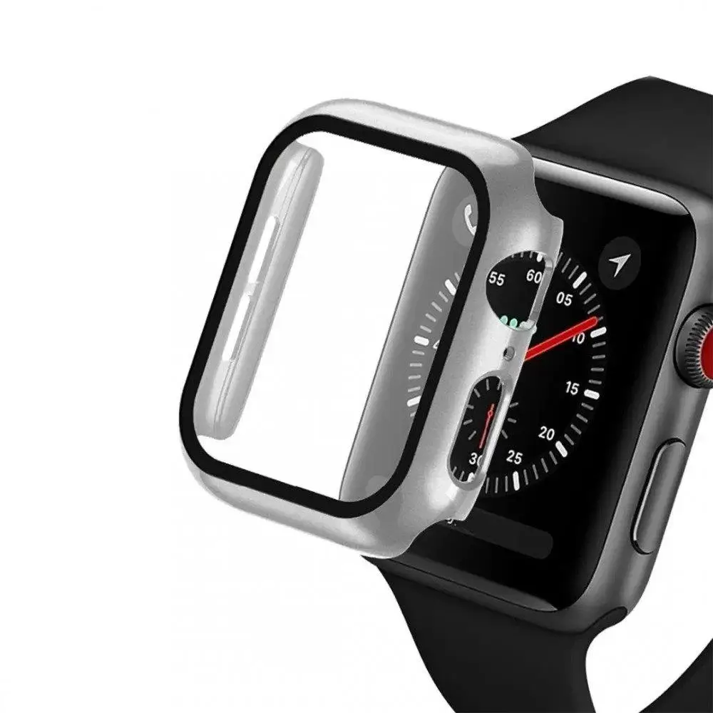 E2M Apple Watch 38 mm Kasa ve Ekran Koruyucu Gümüş