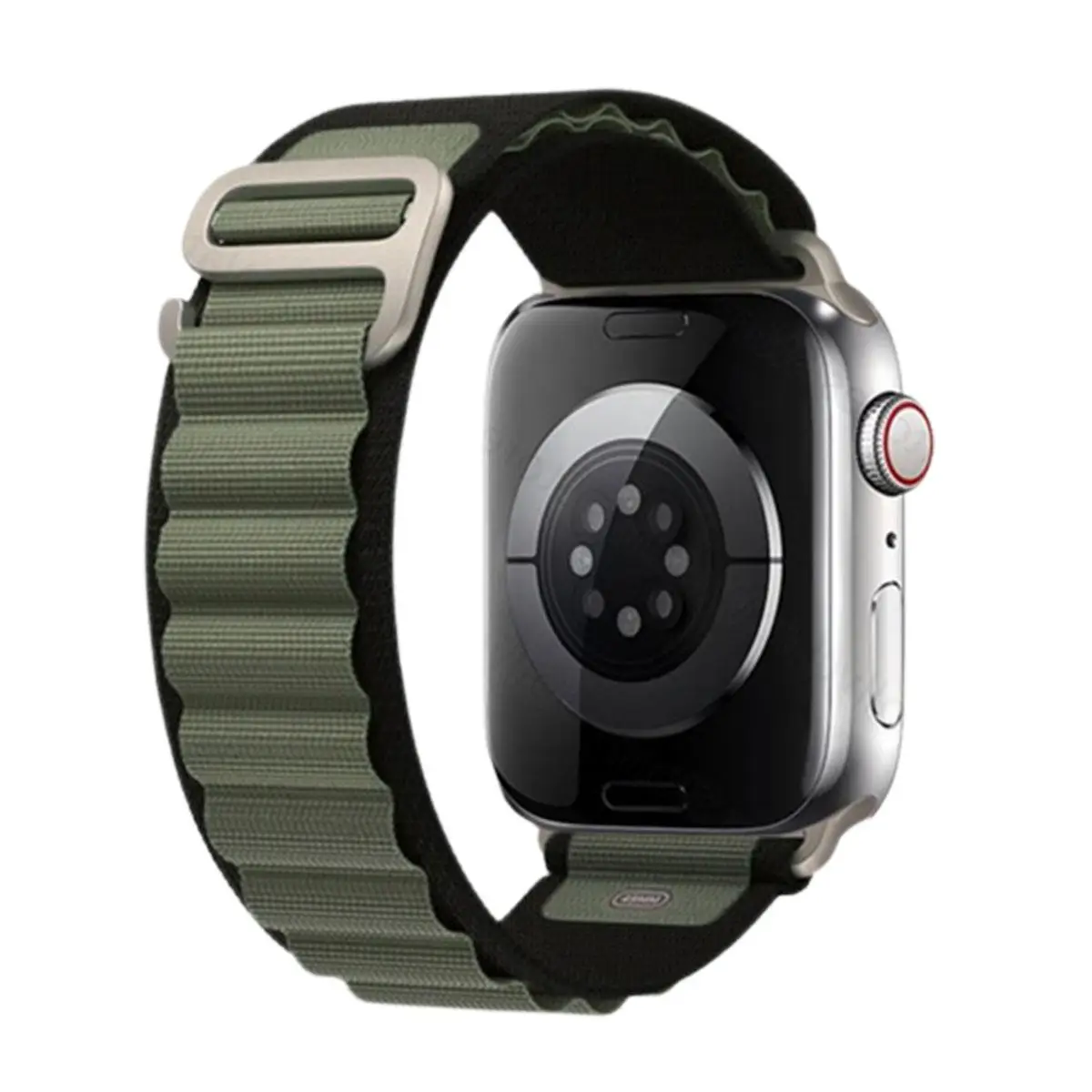 E2M APPLE WATCH 42-44-45-46-49MM KRD-26 ALPINE ÇİFT RENKLİ YEŞİL KORDON