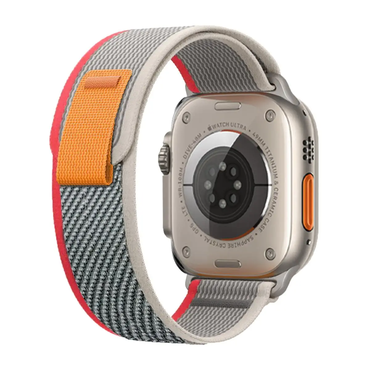 E2M APPLE WATCH 42-44-45-46-49MM KRD-27 TRIAL ÇİFT RENKLİ GRİ KORDON