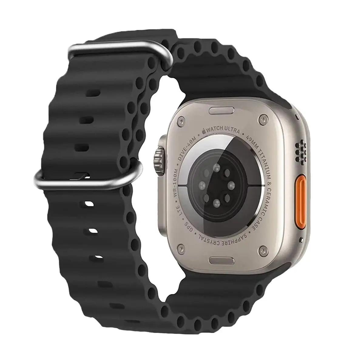 E2M APPLE WATCH 42-44-45-46-49MM KRD-28 OCEAN SİYAH KORDON