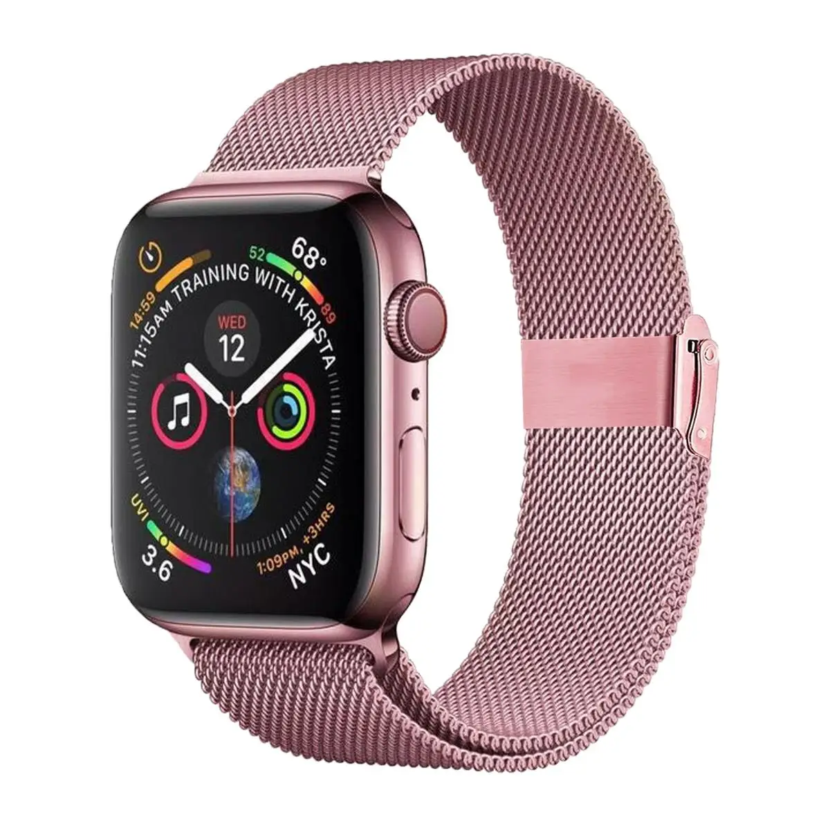 E2M APPLE WATCH 42-44-45-46-49MM KRD-31 METAL ROSE GOLD KORDON