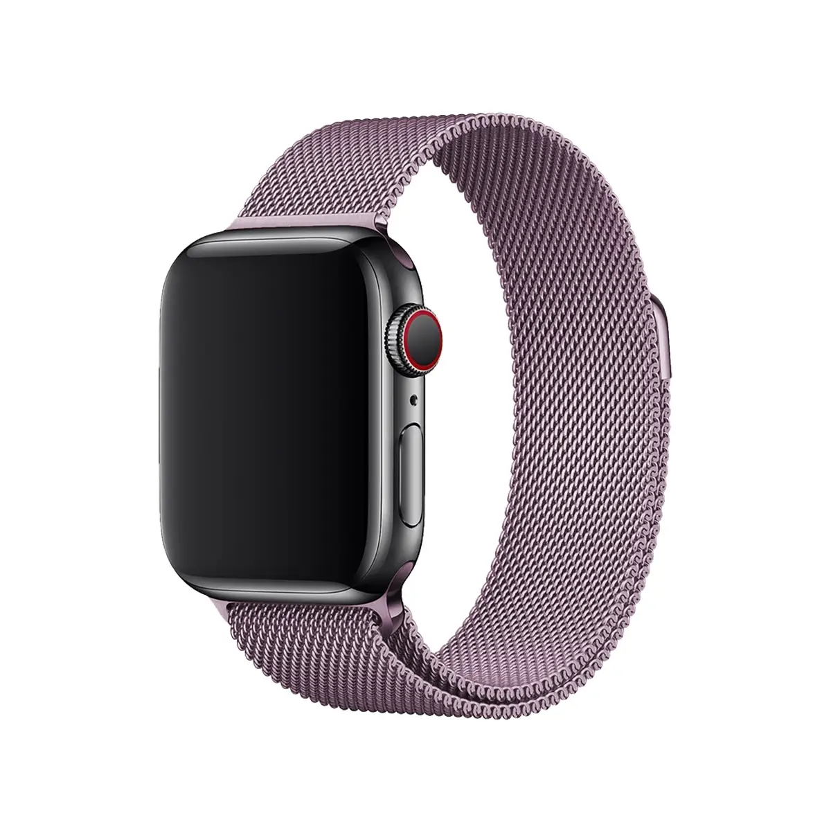 E2M Apple Watch 42-44-45-46-49mm KRD-01 Metal Hasır Lila Kordon