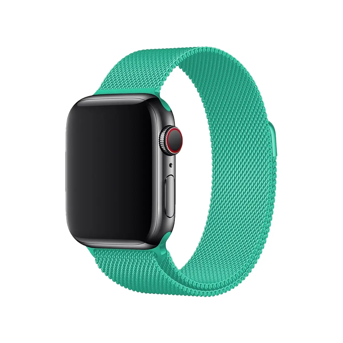 E2M APPLE WATCH 42-44-45-46-49MM KRD-01 METAL HASIR TURKUAZ KORDON