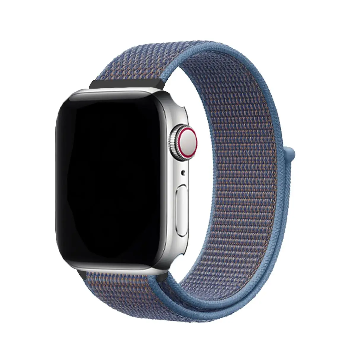 E2M APPLE WATCH 42-44-45-46-49M KRD-03 HASIR KANVAS MAVİ KORDON