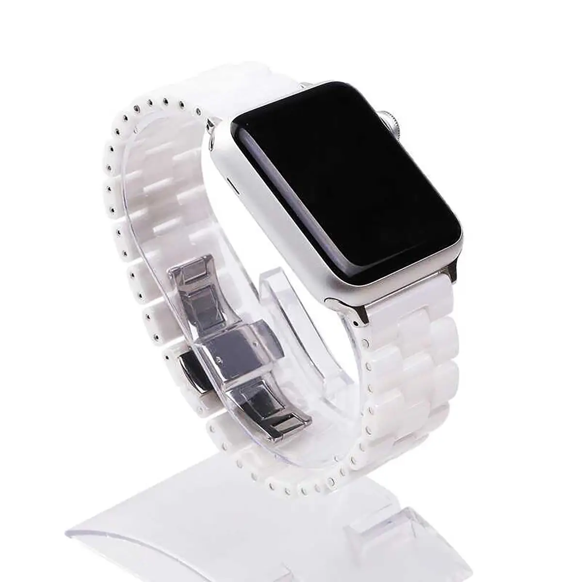 E2M APPLE WATCH 42-44MM KRD-08 SERAMIK BEYAZ KORDON