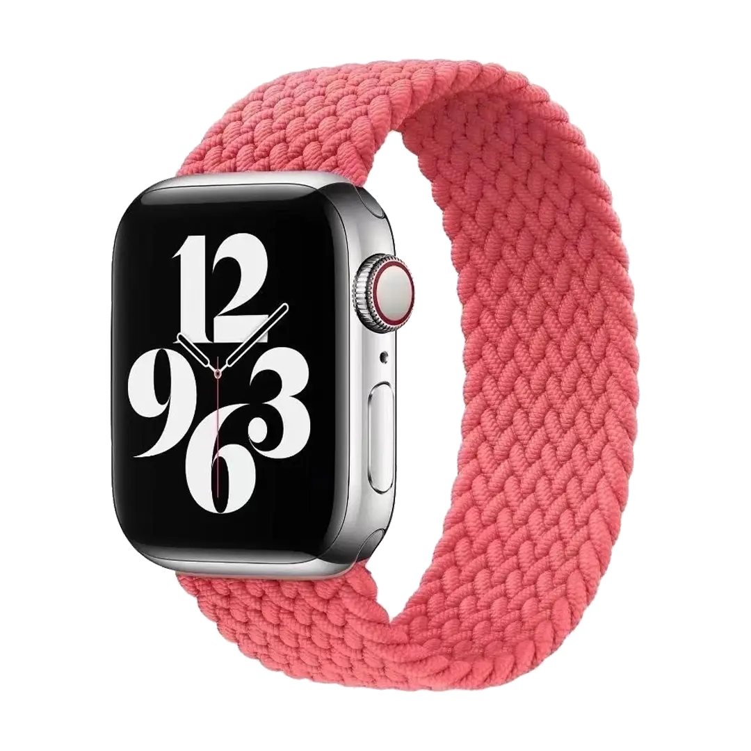 E2M Apple Watch 42-44-45-46-49mm KRD-15 Örgü Pembe S Kordon