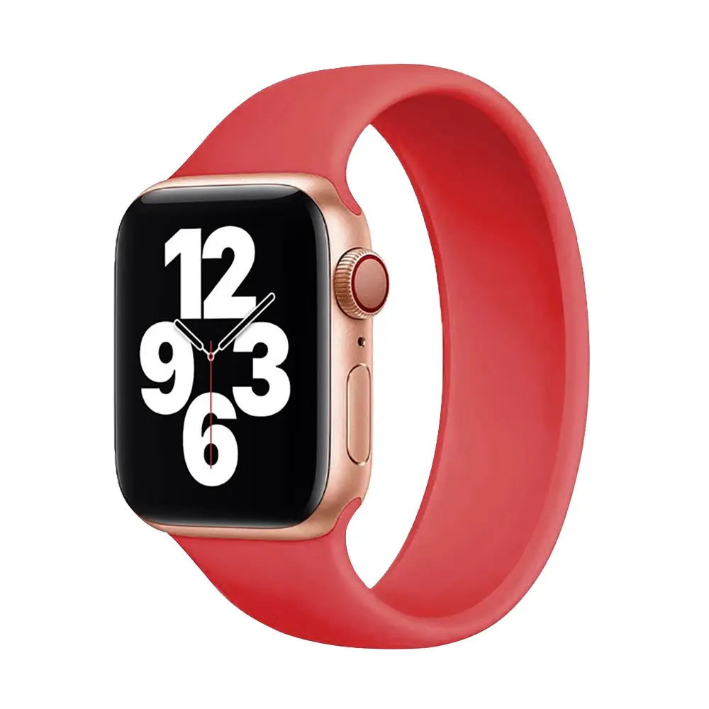 E2M Apple Watch 42-44-45-46-49mm KRD-18 Silikon S Kırmızı Kordon