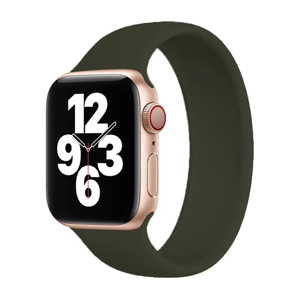 E2M Apple Watch 42-44-45-46-49mm KRD-18 Silikon S Petrol Yeşil Kordon