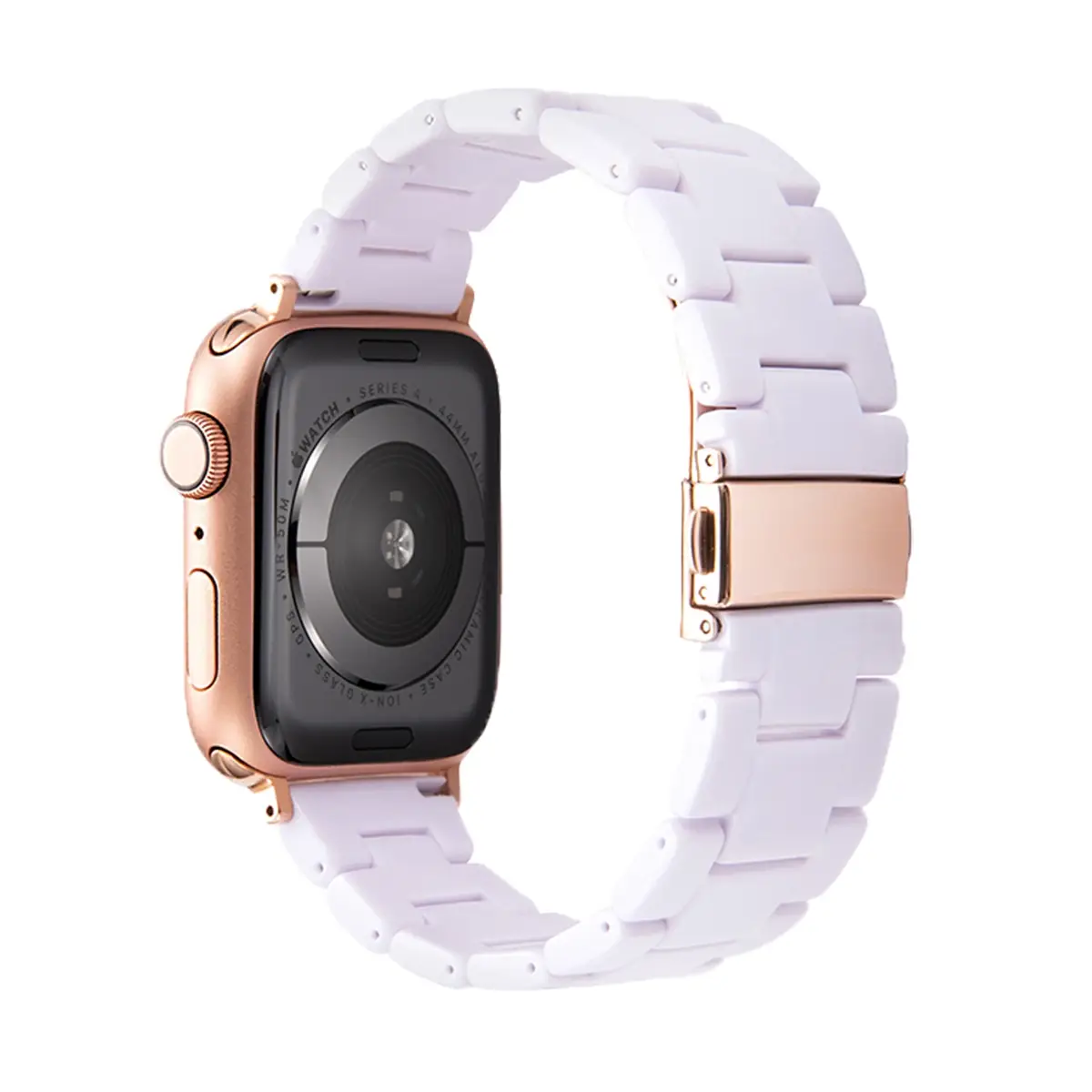 E2M Apple Watch 42-44-45-46-49mm KRD-25 Resin Beyaz Kordon 