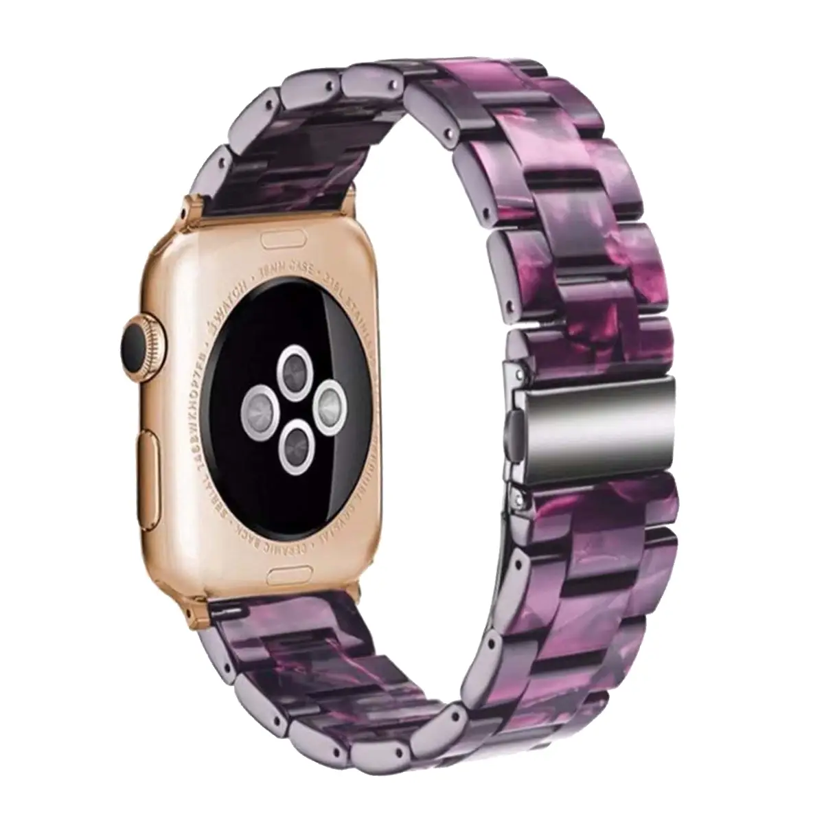 E2M Apple Watch 42-44-45-46-49mm KRD-25 Resin Mor Kordon 