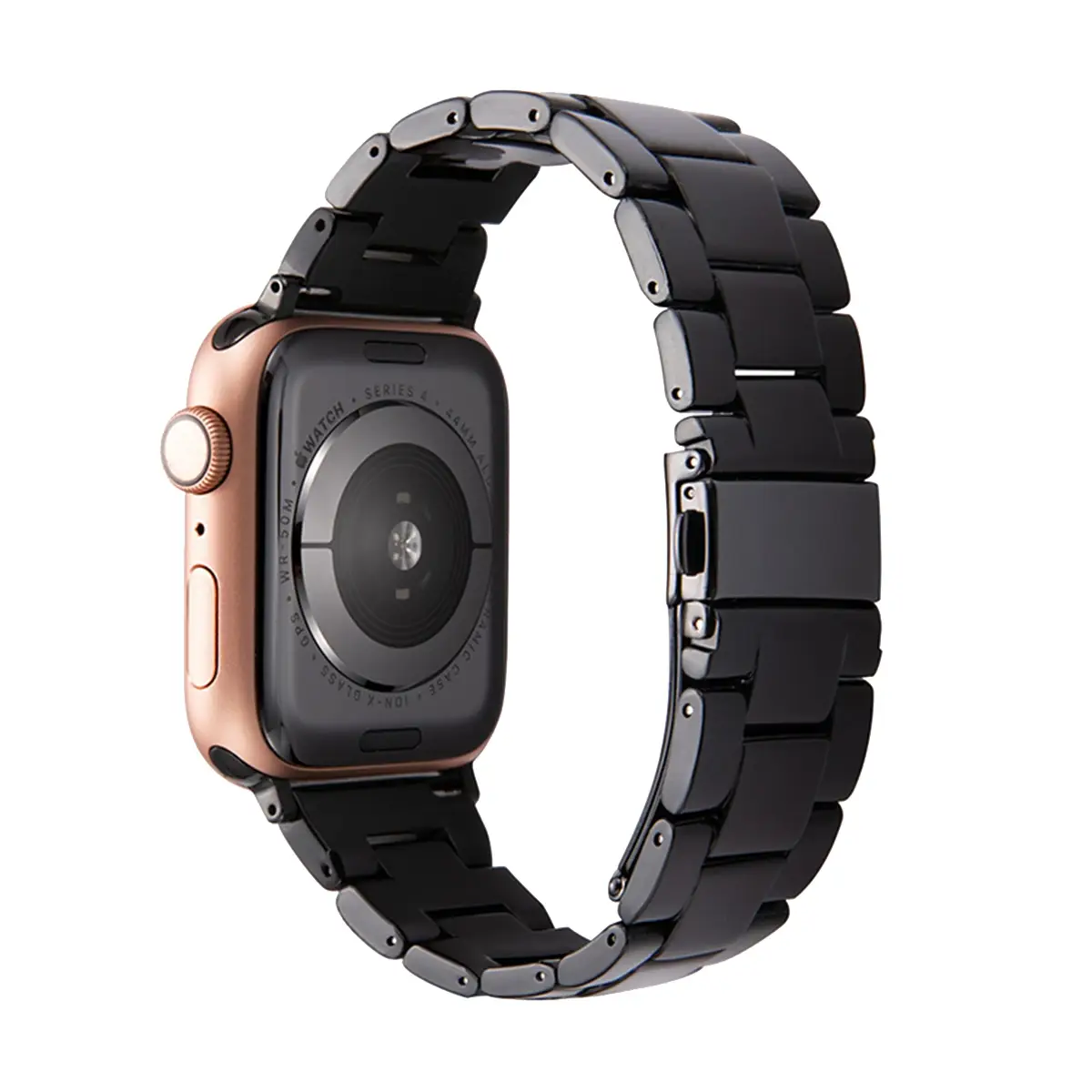 E2M Apple Watch 42-44-45-46-49mm KRD-25 Resin Siyah Kordon 