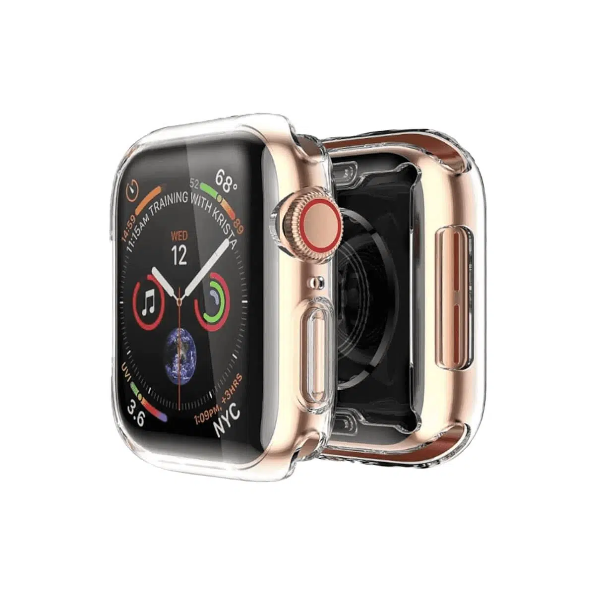 BİNANO APPLE WATCH 42MM SİLİKON KASA VE EKRAN KORUYUCU ŞEFFAF