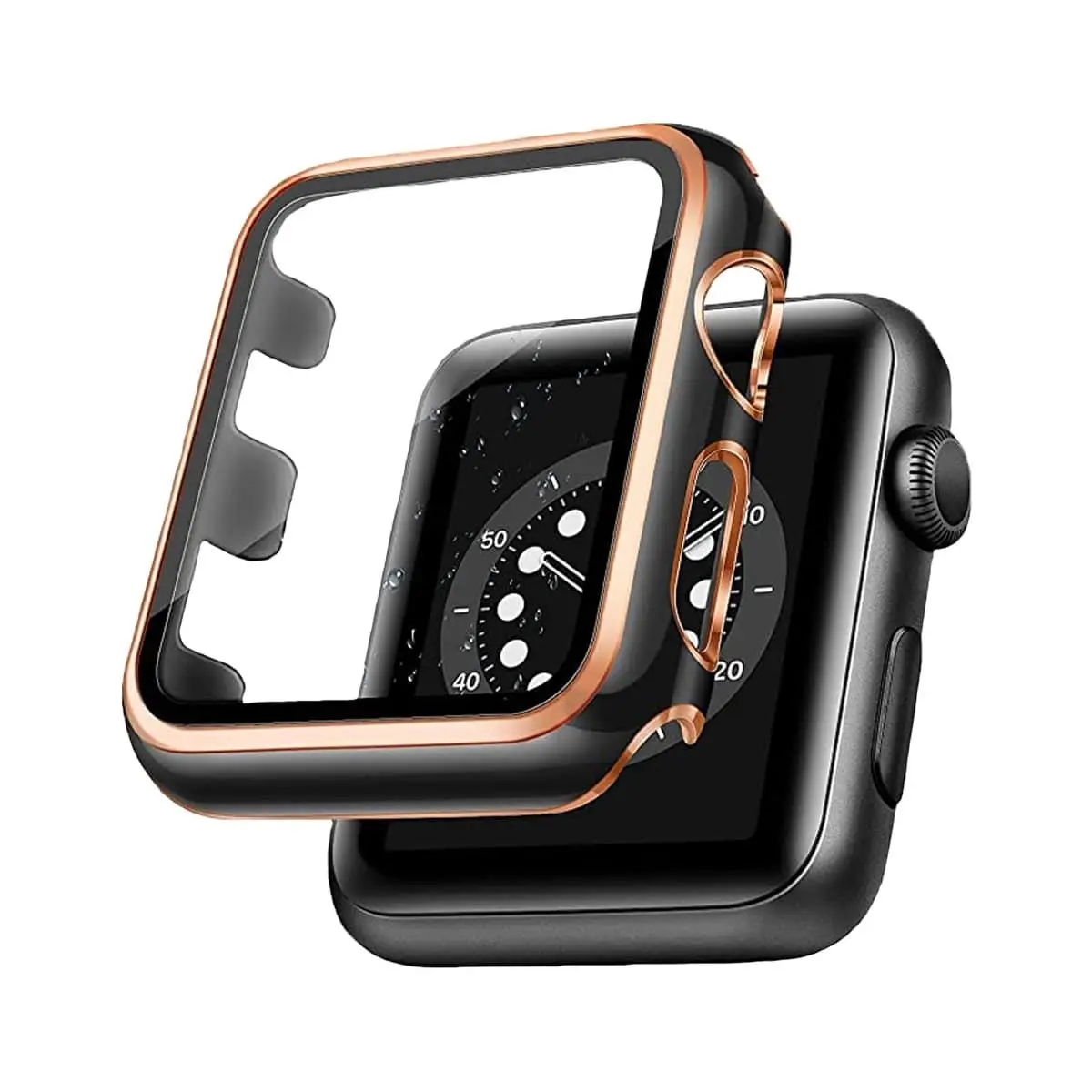 BİNANO APPLE WATCH 44MM STAR KASA VE EKRAN KORUYUCU ROSE GOLD