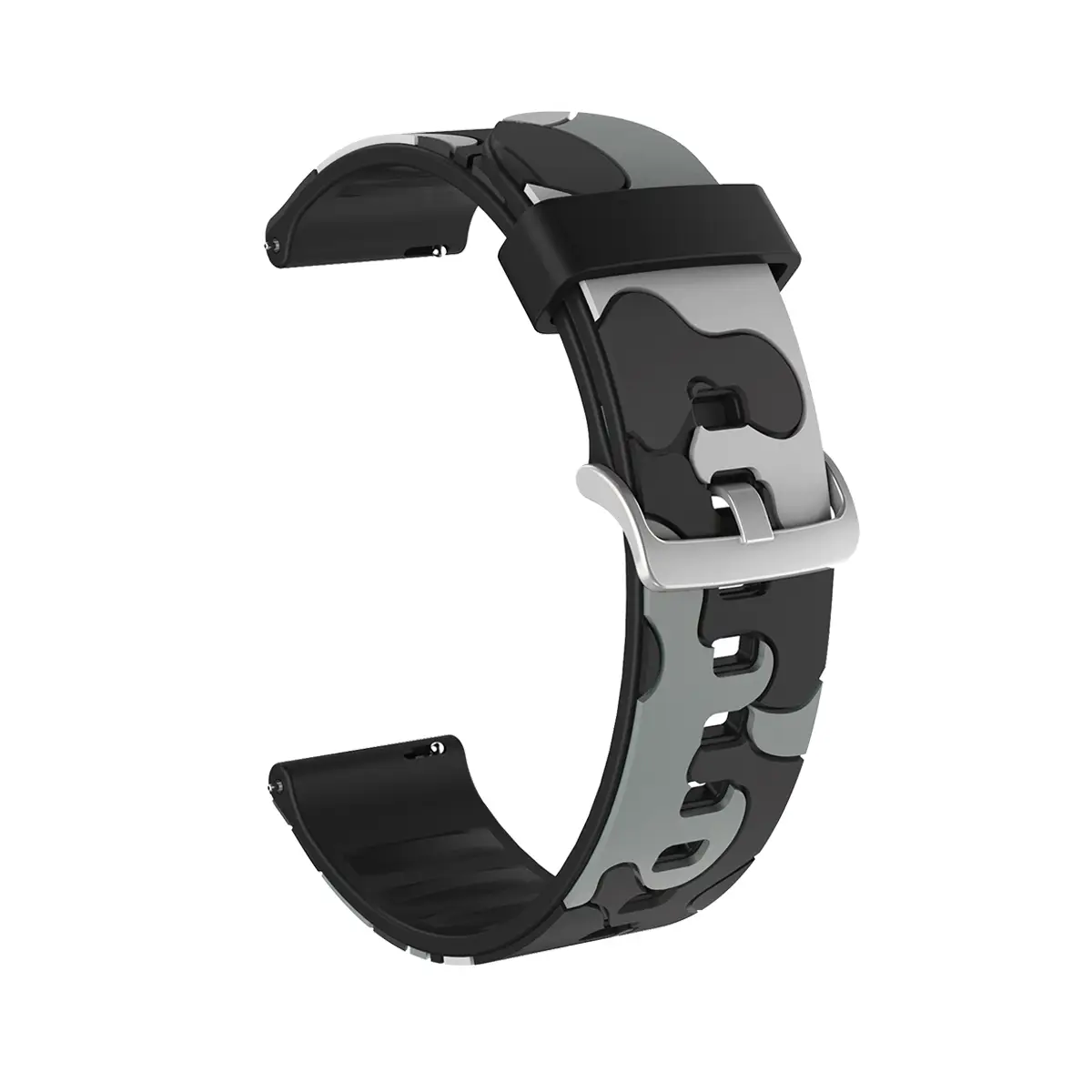E2M Huawei Watch 20mm KRD-24 Kamuflaj Gri Kordon 