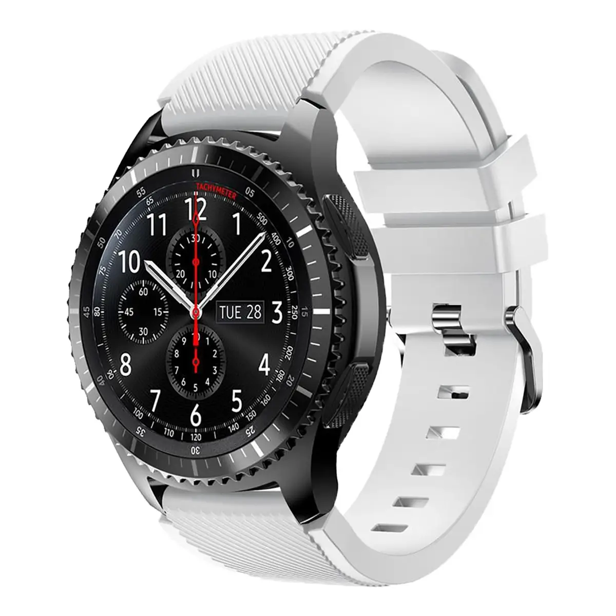 E2M HUAWEI WATCH 22MM KRD-12 FRONTİER SİLİKON BEYAZ KORDON