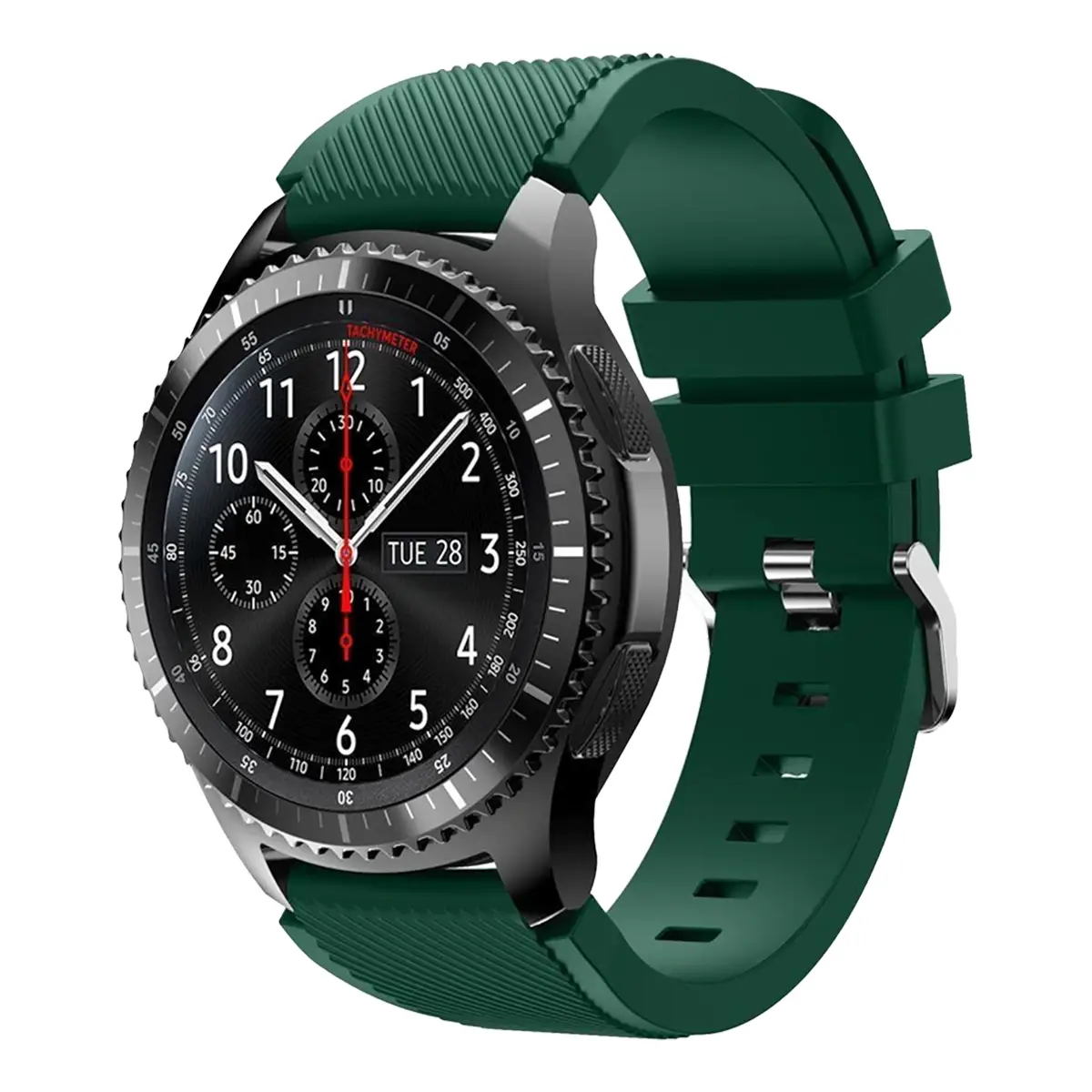 E2M HUAWEI WATCH 22MM KRD-12 FRONTİER SİLİKON KOYU YEŞİL KORDON