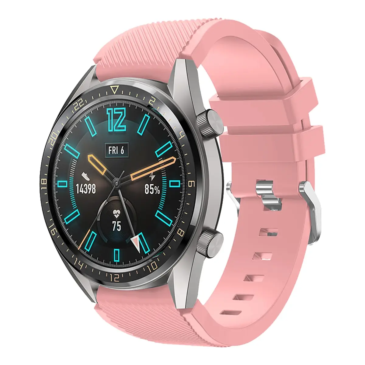 E2M HUAWEI WATCH 22MM KRD-12 FRONTİER SİLİKON PEMBE KORDON
