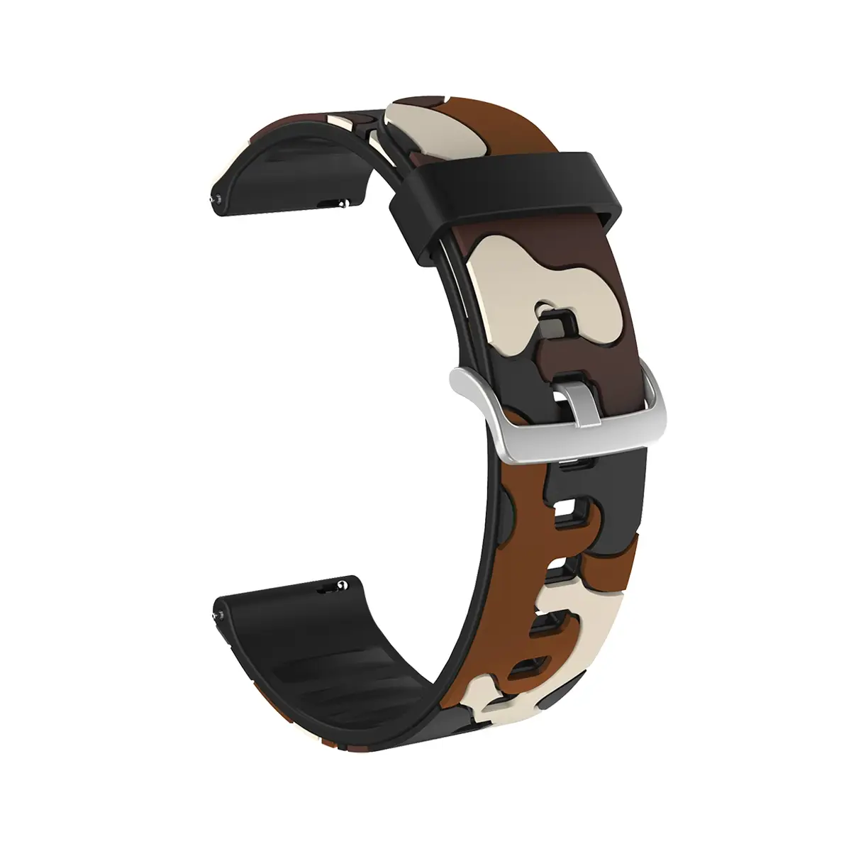 E2M Huawei Watch 22mm KRD-24 Kamuflaj Kahverengi Kordon