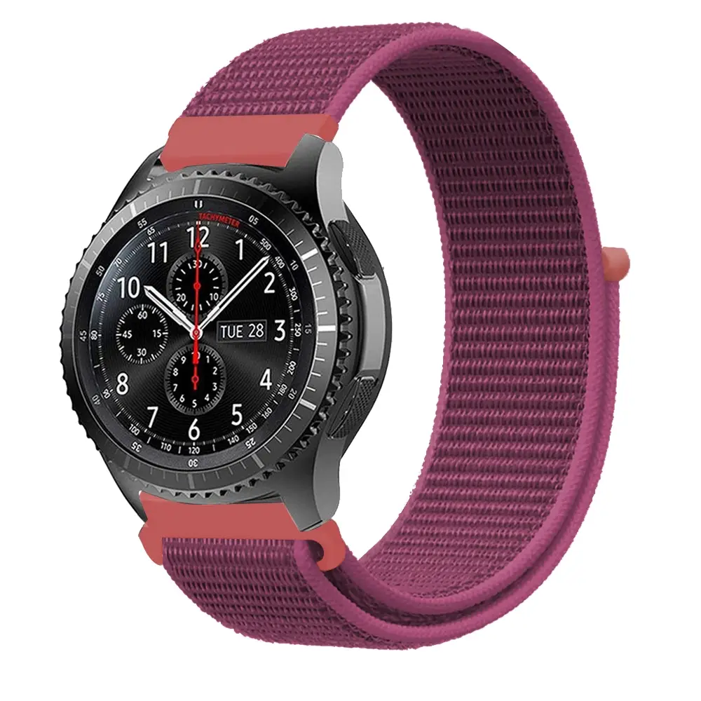 E2M Samsung Watch 22mm KRD-03 Hasır Fuşya Kordon 