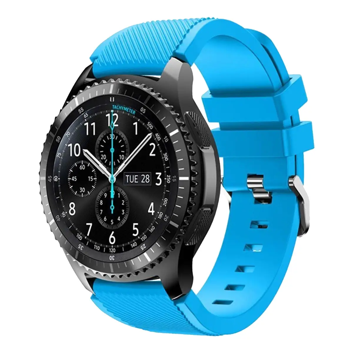 E2M SAMSUNG WATCH 22MM KRD-12 FRONTIER SİLİKON GÖK MAVİSİ KORDON
