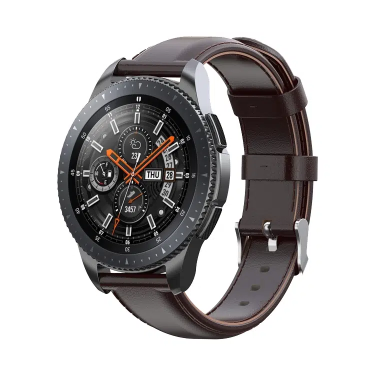 E2M SAMSUNG WATCH 46MM (22MM) KRD-10 DERİ KOYU KAHVE KORDON